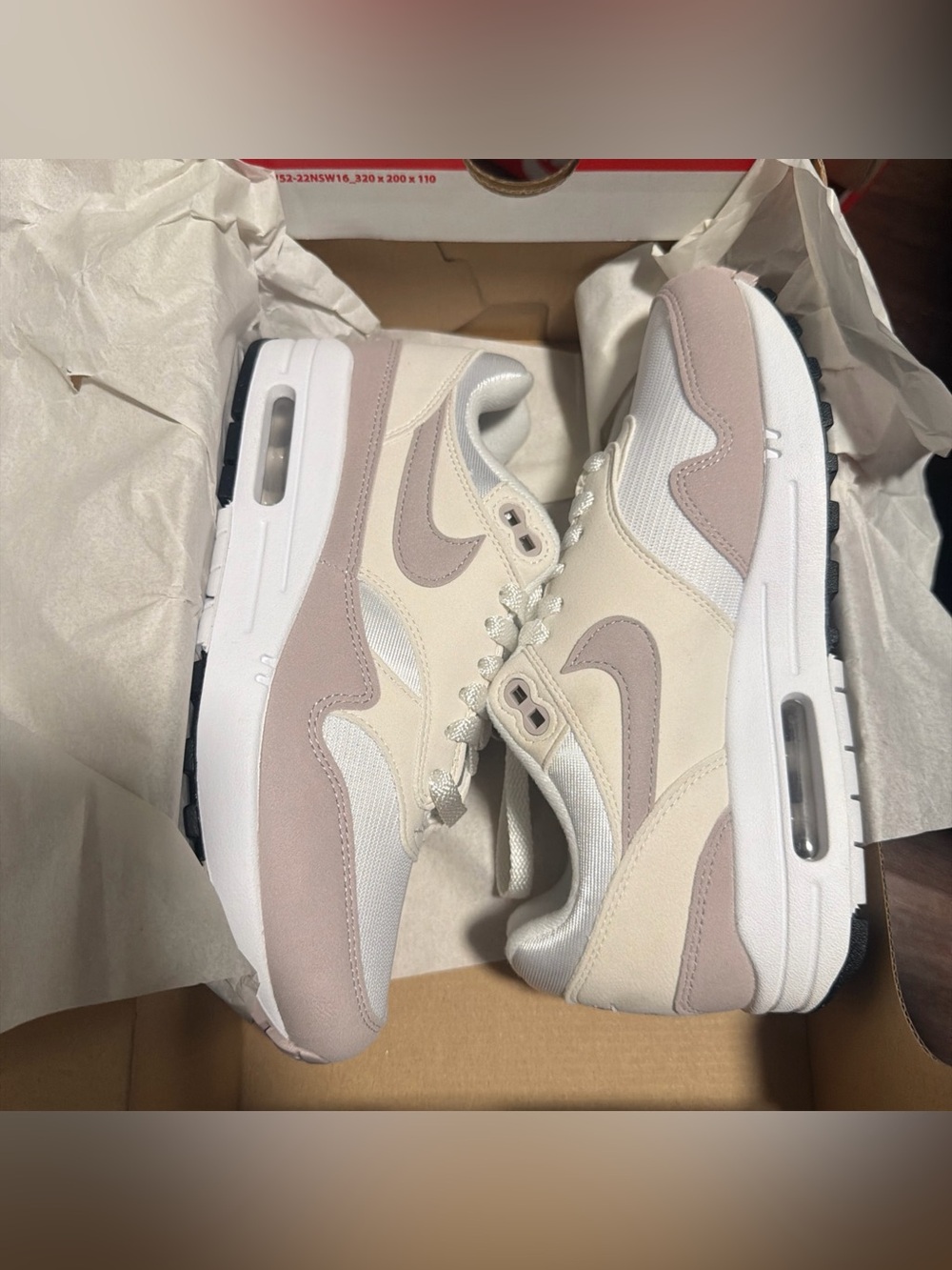 Nike Air Max 1 White Platinum Violet Phantom Women's Shoes Sz 7 (DZ2628-106)